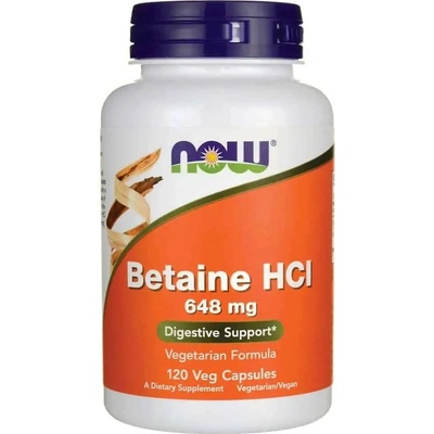 Now Foods betain hcl 648 mg 120 vegetariánskych kapsúl