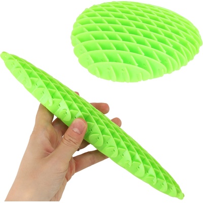 KIK Smyslová antistresová protahovací hračka Fidget Worm zelená