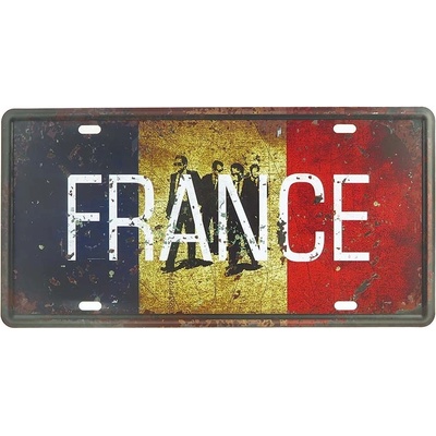 Retro tabuľa ŠPZ France 30x15cm