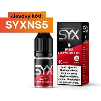 SYX Sweet Strawberry Ice 10 ml 10 mg