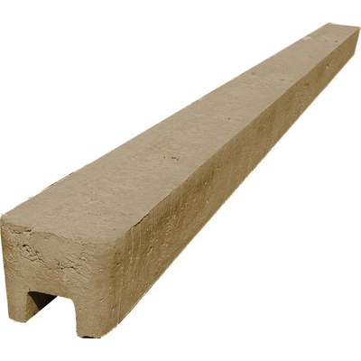 Betonový sloupek na plot 250 cm koncový hladký - pískovec