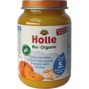 Holle Био пюре Holle - Тиква с пилешко месо, 190 g (BB210496) - baby
