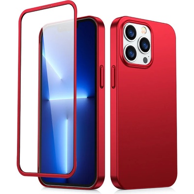 JOYROOM Калъф Joyroom 360 Full JR-BP928, за iPhone 13 Pro Max, с протектор, за екран, червен (JR-BP928 red)