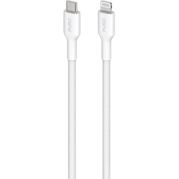 Puro elektrik Puro Fabrik USB-C - Lightning кабел с MFI 1.2m - бял (PUCAPLTUSBCFABK4WHI)