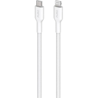 Puro elektrik Puro Fabrik USB-C - Lightning кабел с MFI 1.2m - бял (PUCAPLTUSBCFABK4WHI)