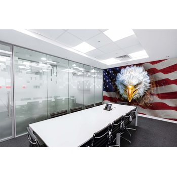 DIMEX ART s. r. o Самозалепваща се флизелинова фототапета американско знаме и орел 375 x 250 см