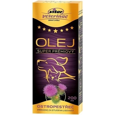 Vitar Vet Olej Ostropestrecový 200 ml