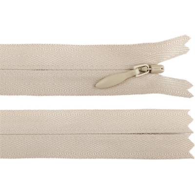 Spirálový zip skrytý YKK No 4 délka 50 cm Varianta: 572 béžová světlá, Balení: 1 ks