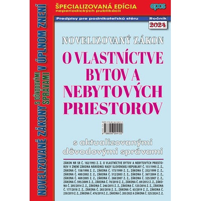 Novelizovaný zákon o vlastníctve bytov a nebytových priestorov - Epos