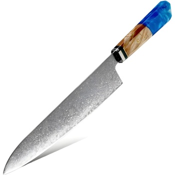 HARAHU Дамаски кухненски нож KU-20028 - Chef / Син / 36см KP20028 (KU-20028)