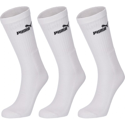 Puma ELEMENTS UNISEX CREW SOCK 3P Biela Čierna