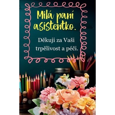 Blahoželanie pre pani asistentku Pastelky