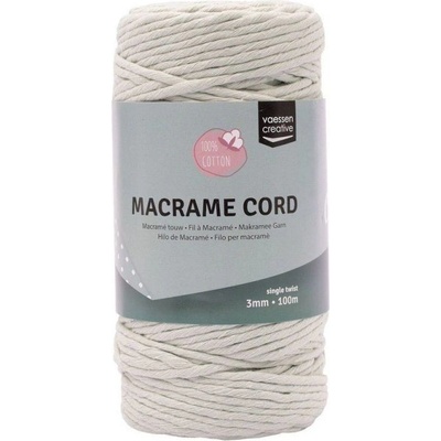 Vaessen Creative Macramé příze 3mmx100m světle šedá