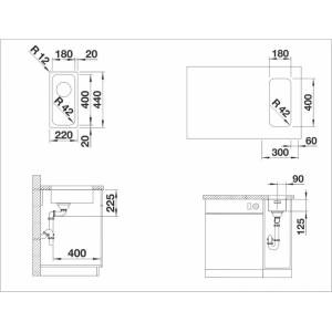 BLANCO Кухненска мивка blanco, solis 180 - u (solis 180 - u) Мивка за вграждане