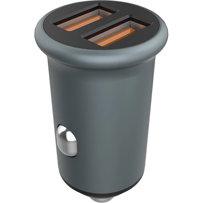 ColorWay Зарядно за кола (CW-CHA036Q-GR) - ColorWay - 2x USB, Quick Charge 2.0 & 3.0, 36W, 3A, Huawei FCP, Auto ID Chip, 24V - Сиво
