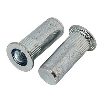 Nýtovací matice uzavřená rýhovaná, plochá kulatá hlava, M8 x 26,5, ocel pozink (250 ks)