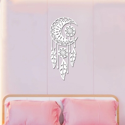 dřevo života Lapač snů MANDALA MOON Rozměry (cm): 27x60, Zvolte barvu dekoru: Bílá