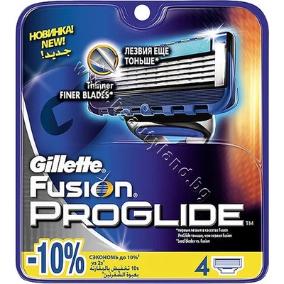 Gillette Ножчета Gillette Fusion ProGlide, 4-Pack, p/n GI-1301207 - Резервни ножчета за самобръсначка (GI-1301207)