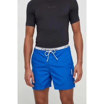 Calvin Klein Tréningové šortky Performance 00GMS4S845 modrá
