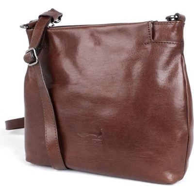 Marta Ponti luxusní dámská kožená crossbody kabelka 6019 hnědá