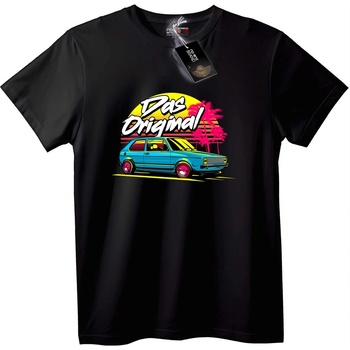 NOONEBRAND Тениска Ретро Кола 'Оригиналът' - 6XL, Black