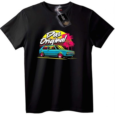 NOONEBRAND Тениска Ретро Кола 'Оригиналът' - 6XL, Black