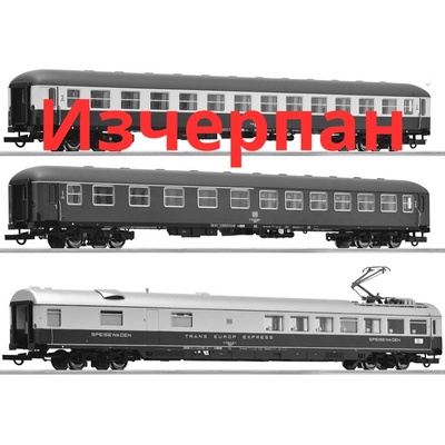 Roco Комплект от три пътнически вагони 2: D 377 „Hispania-Express, DB (6200052)