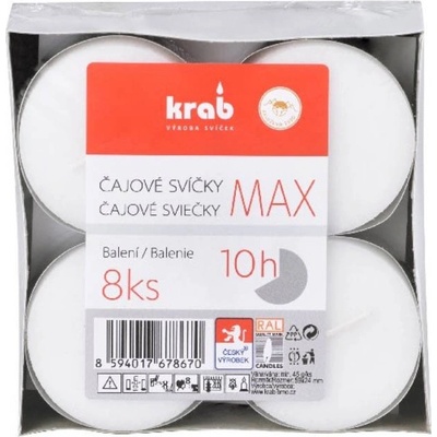 Krab MAX s dobou hoření 10 hodin 8 ks