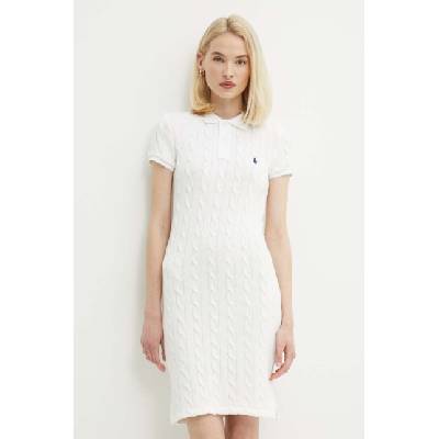 Ralph Lauren Памучна рокля Polo Ralph Lauren в бяло къса със стандартна кройка 211943139 (211943139)