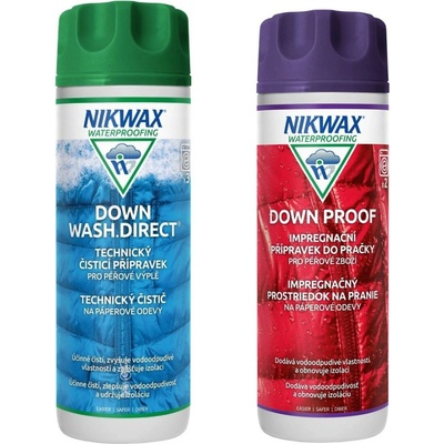Nikwax Twin Down Wash Direct + Down Proof 2 x 300 ml