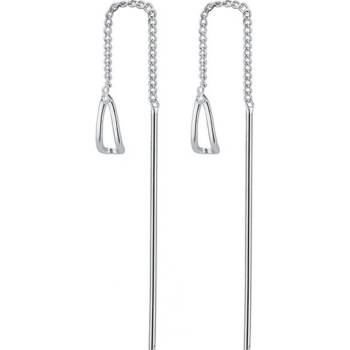 DELIS Дълги сребърни обеци 925, jw964, елегантен дизайн, с родиево покритие (jw964)
