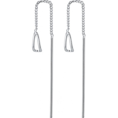DELIS Дълги сребърни обеци 925, jw964, елегантен дизайн, с родиево покритие (jw964)