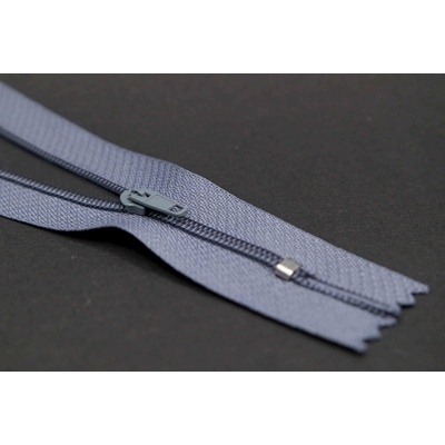 Nedeliteľný jemný plastový špirálový zips (veľkosť číslo 3) rôzne farby - dĺžka 12 cm - 60 cm 16 cm Stredne šedá 3