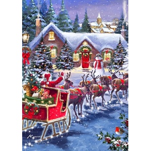 Bluebird Puzzle - Puzzle Santa And Sleigh - 500 piese