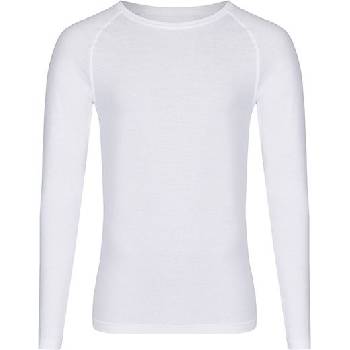 Módní unisex tričko s dlouhými kontrastními rukávy Miners Mate bílá bílá MY210