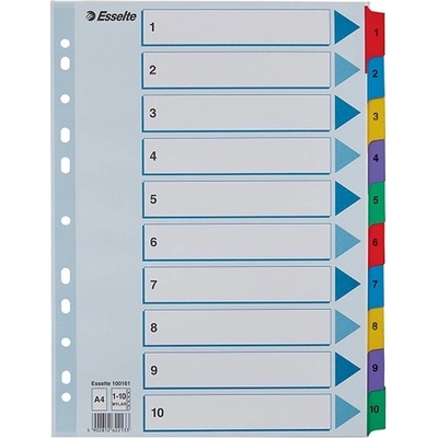 ESSELTE Регистър ESSELTE Mylar A/4 ламиниран картон 1-10 100161 (100161)