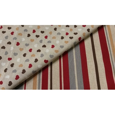 Dekoračná látka MINI SRDCE šírka 140 cm
