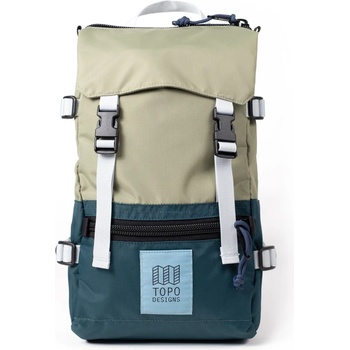 Topo Designs Дневна раница Topo designs Rover Pack Mini Recycled Daypack - Oil Green / Dark Pine - размер One Size (502-8703-1811)