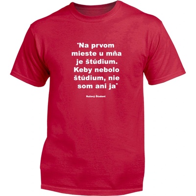 Myšlienky Politikov tričko ružový študent červené