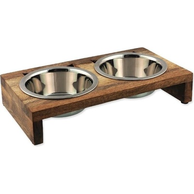 DOG FANTASY nerezové misky v dřevěném stolečku 2 x 400 ml – Zbozi.Blesk.cz
