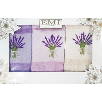 EMI Utierky vaflové na riad levanduľa set 3ks