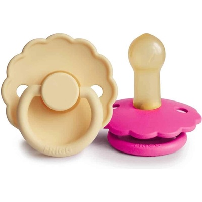 Frigg dudlík kaučuk 2ks Daisy Pale Daffodil Fuchsia