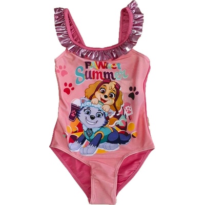 Dívčí plavky Tlapková patrola Summer růžové