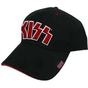 Kiss Red on White Logo Шапка с козирка Black (KISSCAP03)