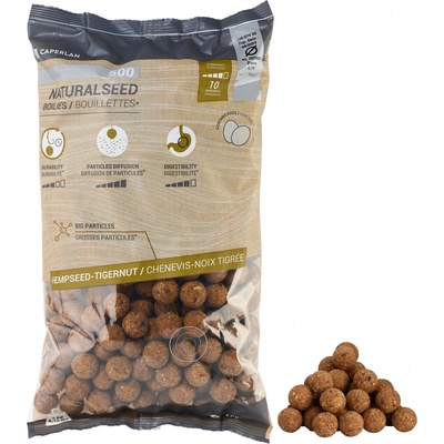 CAPERLAN Boilies na kaprařinu NaturalSeed 2kg 20 mm Konopné semínko / tygří ořech
