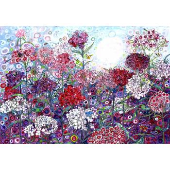 Grafika - Puzzle Sally Rich: Sweet William with Butterflies - 1 000 piese