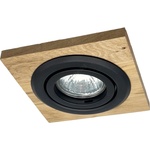LAMKUR Вградено осветително тяло TOBBY 1xGU10/20W/230V 11, 5x11, 5 cm дъб/черен (LA56203)