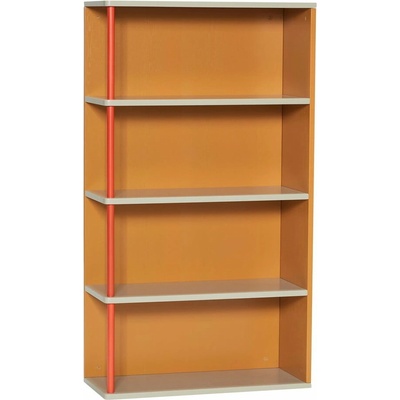 Oranžová nástenná knižnica z jaseňového dreva 60x109 cm Apollo – Hübsch