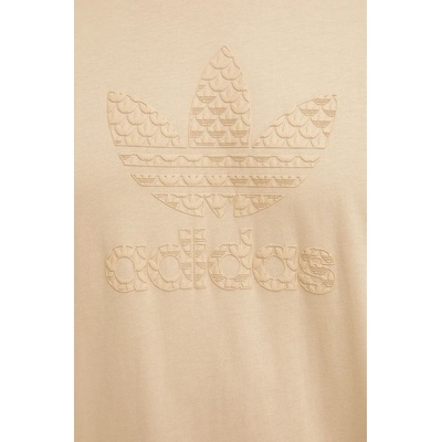 adidas Originals Памучна тениска adidas Originals в бежово с принт IX6747 (IX6747)