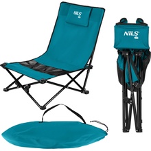 Skládací plážové křeslo NILS Camp NC3306 modré/šedé